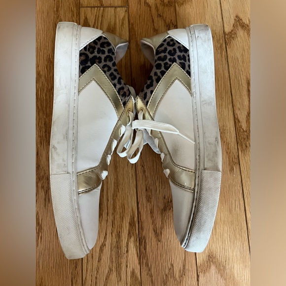 Kate Spade Dash White Leopard Print Sneaker Size 8.5B - Picture 4 of 9